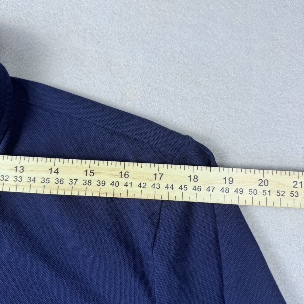 Ash & Erie Long Sleeve Polo Men L Blue Preppy Golf Collar Knit Pima Cotton - Picture 4 of 8